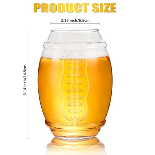 20 Ounce Clear Football Beer Glasses