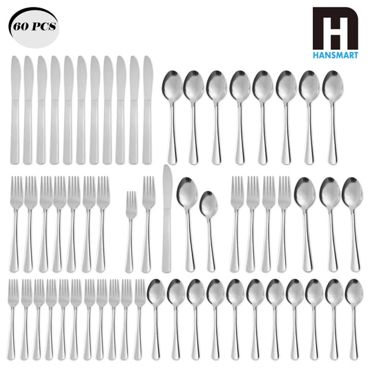 60 Piece Flatware Set For 12