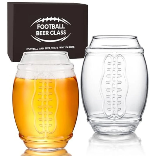 20 Ounce Clear Football Beer Glasses