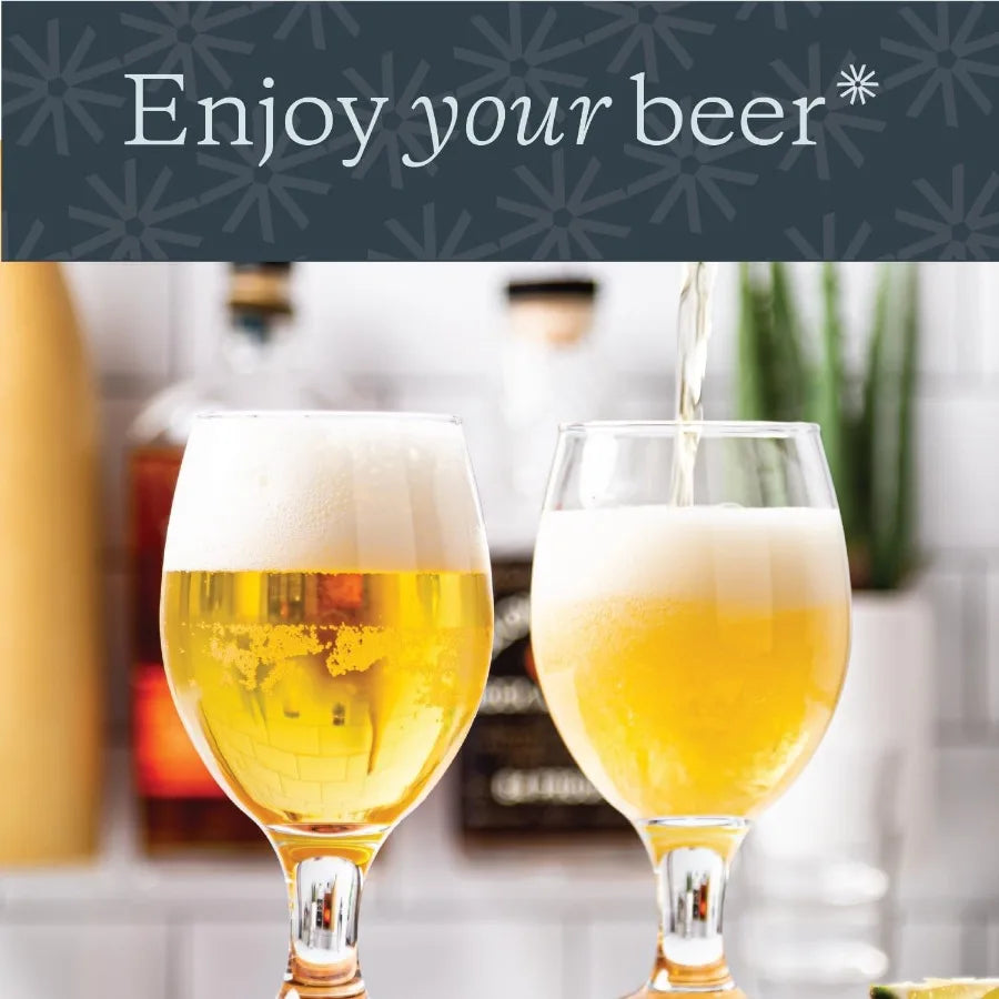 6 Piece Large Belgian Style Beer Glasses