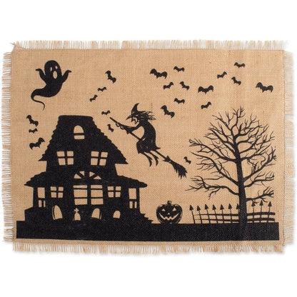 Burlap Halloween Placemat Set