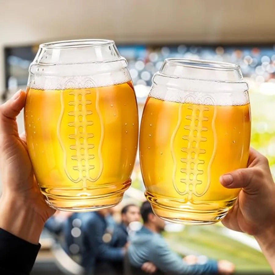 20 Ounce Clear Football Beer Glasses