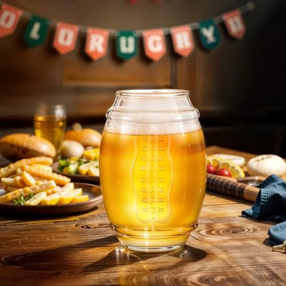 20 Ounce Clear Football Beer Glasses