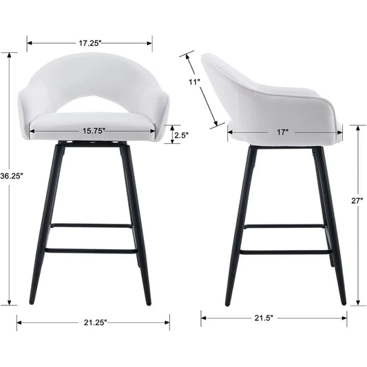 Modern 26" Swivel Bar Stools